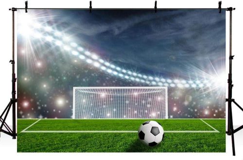 Fundal Foto Tematic Teren de Fotbal Gigant - Recuzită pentru Zile de Naștere și Baby Shower (215x150cm)