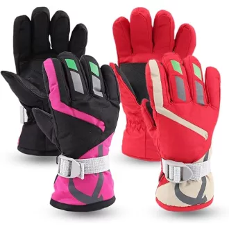   XIAOHAWANG Mănuși de Schi pentru Copii, Impermeabile, Mănuși de Iarnă, 4-7 Ani, Băieți și Fete, Ciclism, Drumeții