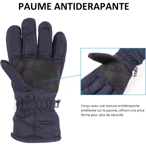 XIAOHAWANG Gyerek Sí Kesztyű Vízálló Téli Mittens 4-7 Év Fiú Lány Kerékpár Túrázás