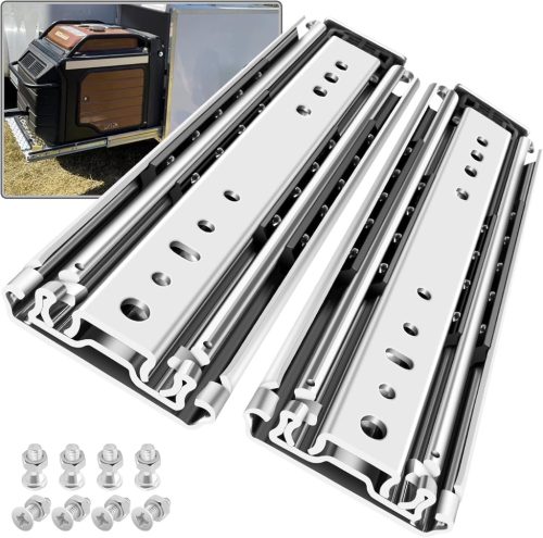 Șină glisantă pentru sertare SHUHANG, sarcină grea, 1000 mm - Glisiera sertar cu rulmenți cu bile, extensie completă, capacitate de încărcare 220 kg, montare laterală, 1 pereche