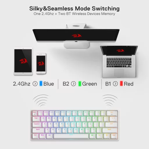 Tastatură mecanică de gaming Redragon K530 Pro Draconic 60% RGB
