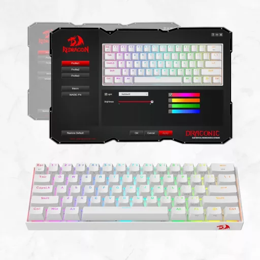 Redragon K530 Pro Draconic 60% mechanikus gaming billentyűzet RGB