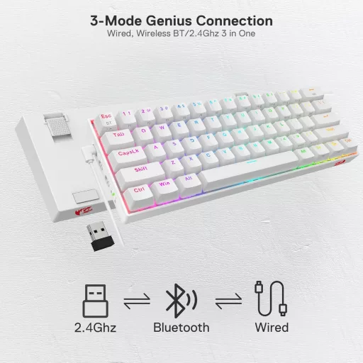 Redragon K530 Pro Draconic 60% mechanikus gaming billentyűzet RGB