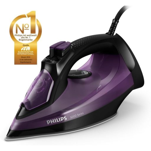 Philips 5000 Series 2400W gőzvasaló 45g/perc gőzkibocsátás fekete-lila