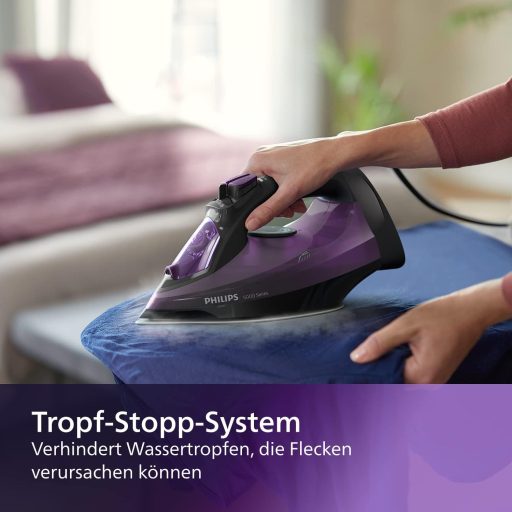Philips 5000 Series 2400W gőzvasaló 45g/perc gőzkibocsátás fekete-lila