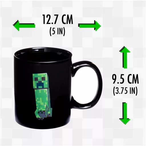 Paladone Minecraft Creeper Hőérzékeny Bögre - Hivatalos Licensz, Ajándék Gamer Rajongóknak - 1 pc. (pack of 1), Multi-coloured
