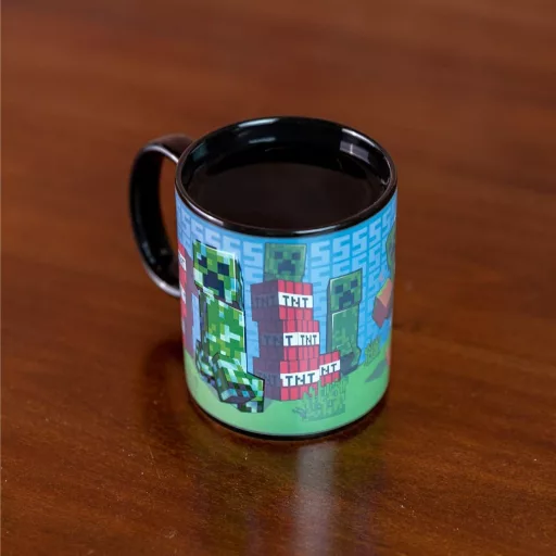 Paladone Minecraft Creeper Hőérzékeny Bögre - Hivatalos Licensz, Ajándék Gamer Rajongóknak - 1 pc. (pack of 1), Multi-coloured