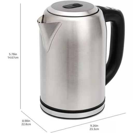 Amazon Basics Rozsdamentes Vízforraló Digitális Kijelzővel, Hőmérséklet Szabályozás, 1.7L