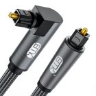 EMK 90 Fokos Toslink Optikai Kábel, Forgatható Dugóval, Fekete, 10m