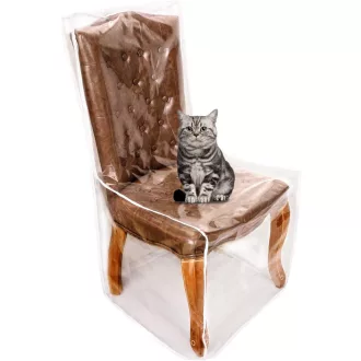   KASEEMI Prozirna Plastična Navlaka za Stolice - Vodootporna Zaštita Stolica za Blagovanje od Prašine, Tekućina, Životinjske Dlake - PVC Zaštitna Presvlaka