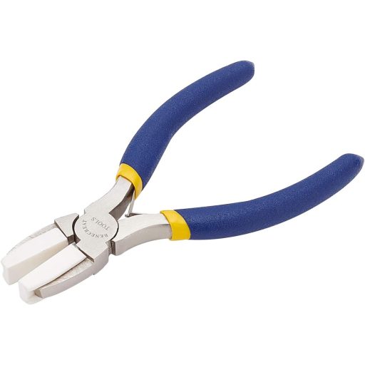 BENECREAT plosnate kliješta s dvostrukim najlonskim zubima i samoljepljivim čeljustima za izradu nakita, plava