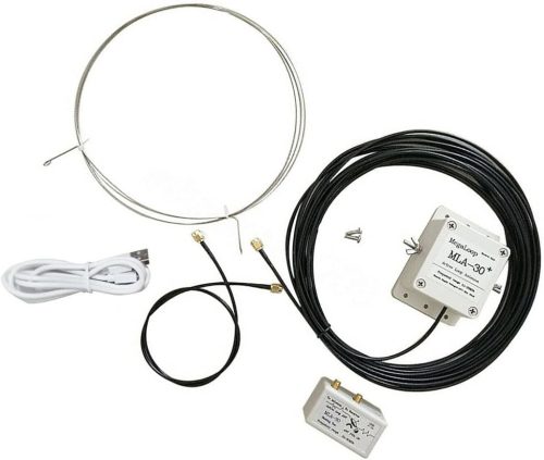 GutView MLA-30+ Hurokantenna 0,5-30MHz - Aktív Vevőantenna Rövidhullámú Rádióhoz, 60m Hatótávolság, Sötétzöld