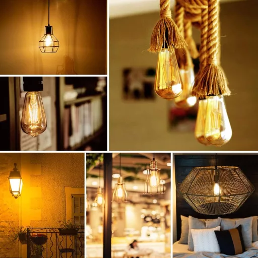 Blewandy E27 Vintage Edison LED izzó 6W meleg fehér 2700K retro 3db