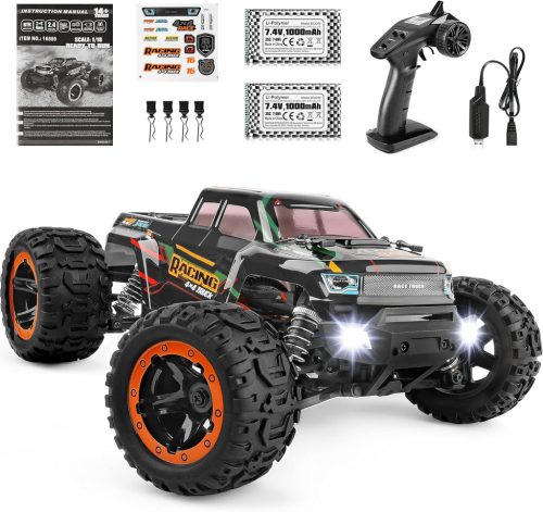HAIBOXING 1:16 Távirányítós Monster Truck - 36 km/h Vízálló RC Autó Terep Játék, Gyerekeknek és Felnőtteknek, 2.4 GHz Vezérlés, 280 Láb Ható