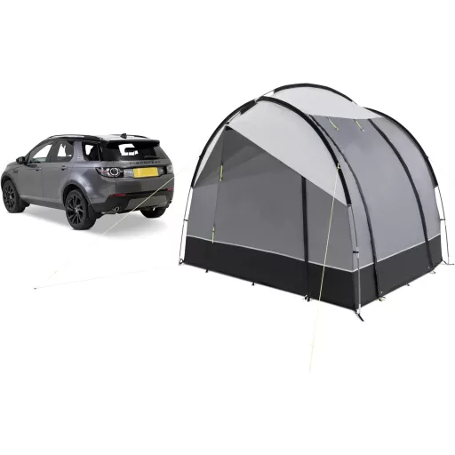 KAMPA Drängler Busz Előtető Szabadon Álló - 6,6 m² Hátsó Sátor Autóhoz 2 Főre - Vízálló Autósátor 240cm Széles Ablakkal