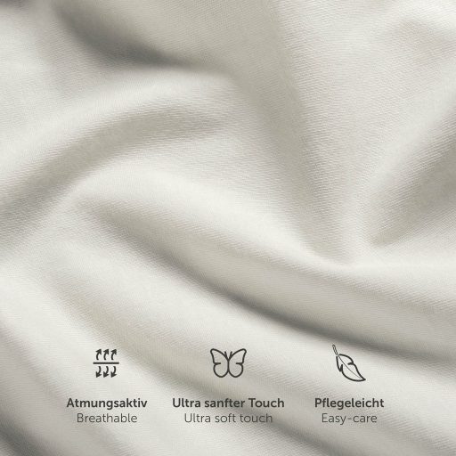 Laleni 2 db-os ovális babakocsibetét, elefántcsont, 38x77 cm, légáteresztő pamut