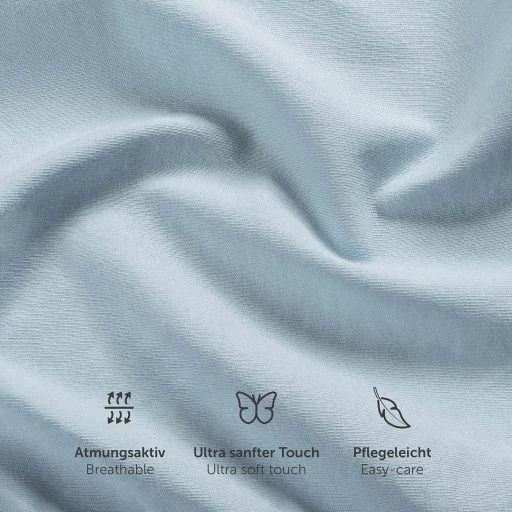 Laleni 2 db-os ovális babakocsibetét, világoskék, 38x77 cm, légáteresztő pamut