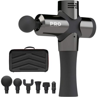   PISTOL DE MASAJ Profesional RIGHT TECHNOLOGY cu 6 capete - Pentru masajul gâtului, umerilor, spatelui, Forță de presiune 20kg