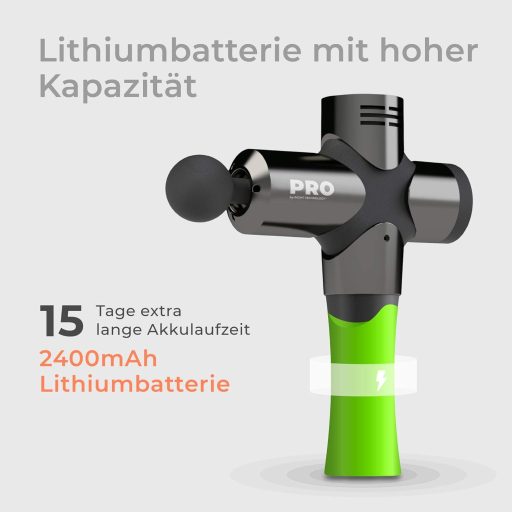 RIGHT TECHNOLOGY Profi Masszázspisztoly 6 fejjel - Nyak, Váll, Hát Masszázshoz, 20kg Nyomóerő