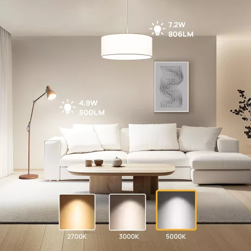 Linkind E14 LED Bec Golf P45/G45 4.9W, 500 Lumeni, 5000K Alb Natural, Echivalent 40W, Formă Picătură, Pachet cu 6 Bucăți