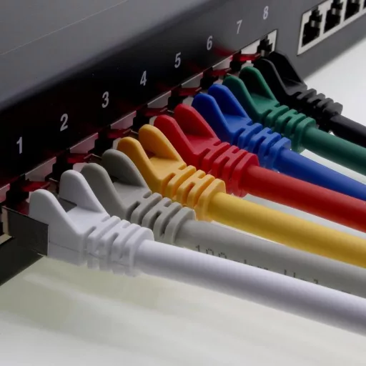 PremiumCord CAT6a S/FTP Ethernet kábel 50m, 10Gbit/s, árnyékolt RJ45 hálózati patch kábel