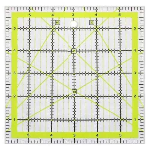 Rigla de croitorie acrilică NX Garden, mov, de 15 cm, pentru artizani
