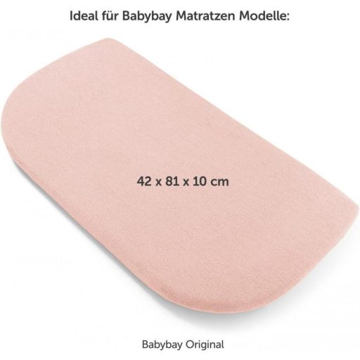 Ružičasta Oeko-Tex rastezljiva plahta za dječja kolica i košaru.