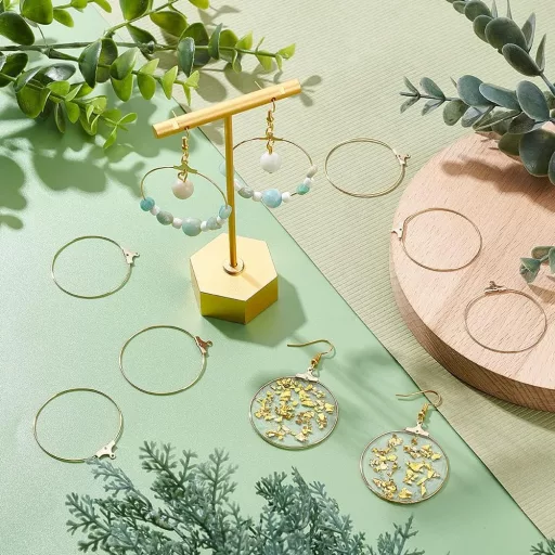 BENECREAT 18K placat cu aur, cârlige franțuzești pentru cercei, pentru confecționarea de bijuterii