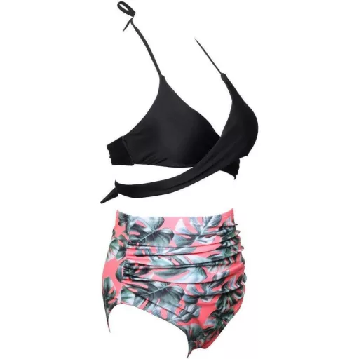 NC Sexy Tankini Bikini s vysokým pásom a halter topom, veľkosť XL