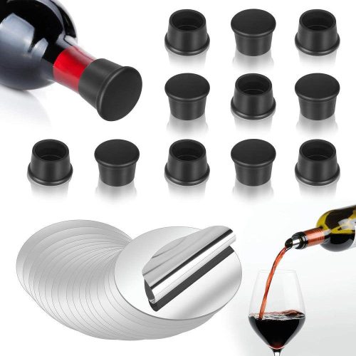 Set de vin: 50 de huse pentru sticle și 12 dopuri.