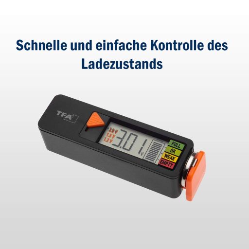 Digitálny tester batérií TFA Dostmann BatteryCheck pre AAA, AA, C, D, gombíkové batérie a 9V batérie