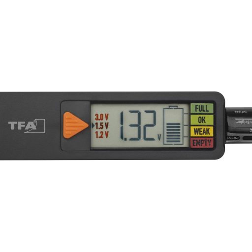 TFA Dostmann BatteryCheck digitális elemteszter AAA AA C D gombelem 9V