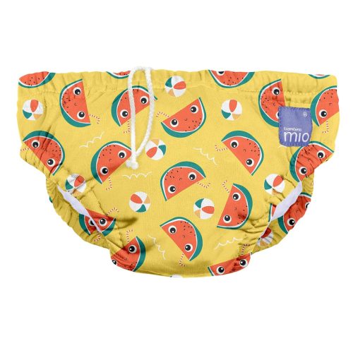Scutec de baie reutilizabil Bambino Mio pentru bebeluși și copii mici, model Pepene Galben, mărimea XL (2+ ani), pentru băieți și fete