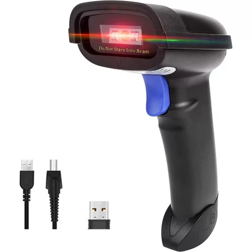 NETUM Bluetooth 2D vonalkód olvasó, vezeték nélküli QR szkenner tartóval, 2000 mAh akkumulátor
