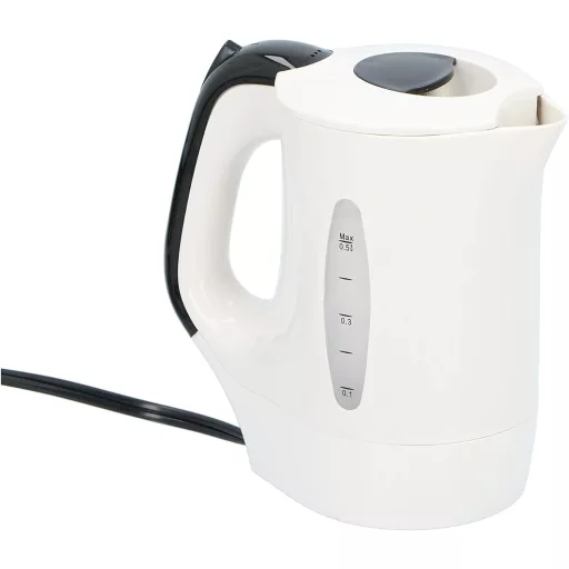 All Ride 24V Elektromos Vízforraló Teherautóhoz 0,5L Csészékkel és Kanálakkal