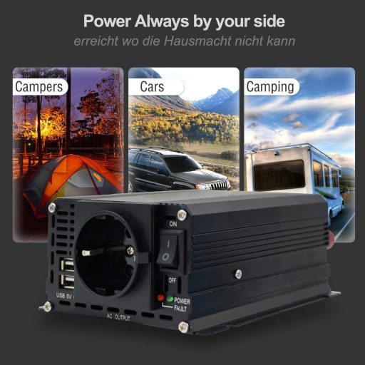 Yinleader 400W Inverter 12V 220V USB Portokkal Autóhoz Kempinghez