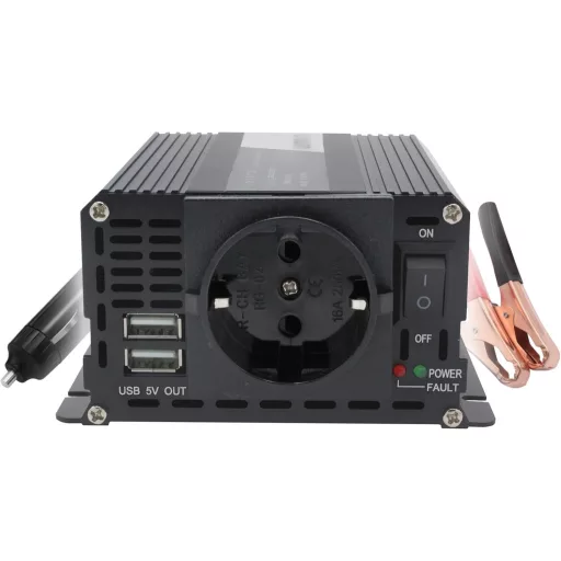 Invertor Yinleader 400W 12V 220V cu porturi USB pentru mașină și camping