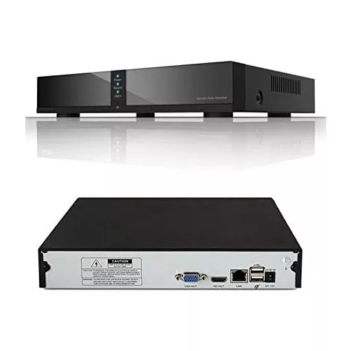 SECULINK 16 Csatornás 4K/8MP Felhő NVR Hálózati Videórögzítő, 3840x2160P, H.265 Tömörítés, Távoli Elérés, Mozgásérzékelés, 6TB Tárhely Támog