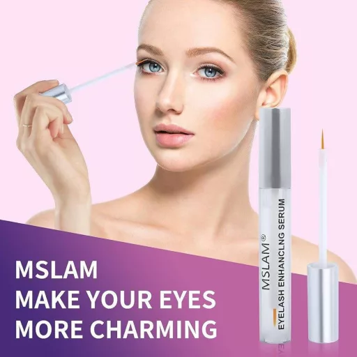 MSLAM Természetes Szempilla Növekedési Szérum, Szemöldök Növényi Biotin Vitaminokkal, 5ml