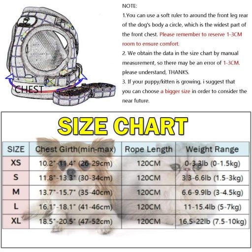 Ham cu Lesă FEimaX pentru Câini - Ham Moale, Respirabil, din Plasă, Ajustabil, Reflectorizant, Roz, Mărimea M, pentru Câini și Pisici de Talie Mică