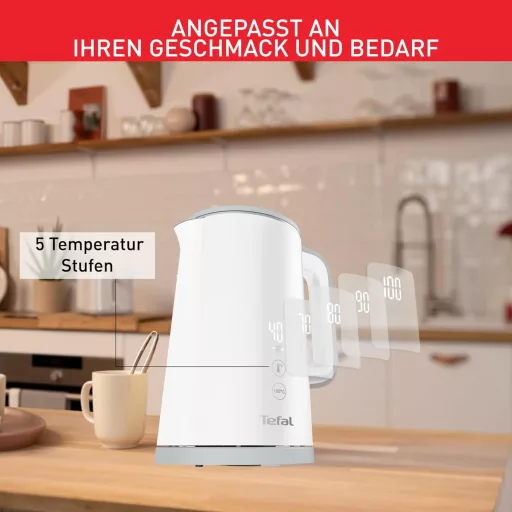 Tefal KO6931 Sense Digitális Vízforraló 1,5L, 5 Hőfok, 30 Perc Melegítés