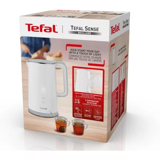 Tefal KO6931 Sense Digitális Vízforraló 1,5L, 5 Hőfok, 30 Perc Melegítés