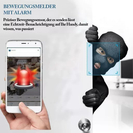 THEXLY Mini Kamera WiFi HD 1080p - Vezeték Nélküli Biztonsági Kamera Élő Közvetítéssel Okostelefonra, Éjjellátó Funkció