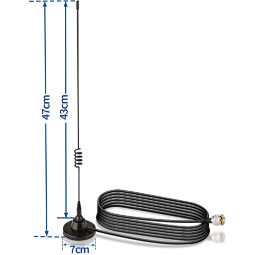 BINGFU Autós Rádió Antenna Duál Sávú VHF UHF Mágneses Talp PL259
