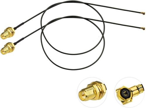 Bingfu U.FL IPX MHF4 - Cablu antenă WiFi RP-SMA 30cm 2 buc. - Pentru plăci de rețea Intel AX200NGW 8265AC 7265AC 9560AC M.2 NGFF