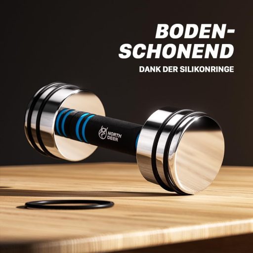 Northdeer 2x5kg Set de gantere reglabile cu mâner din spumă, pentru antrenament acasă