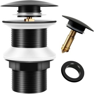   Chonphan Matt Fekete Mosdó Lefolyó Szelep Pop-Up Rendszer Túlfolyás Nélkül