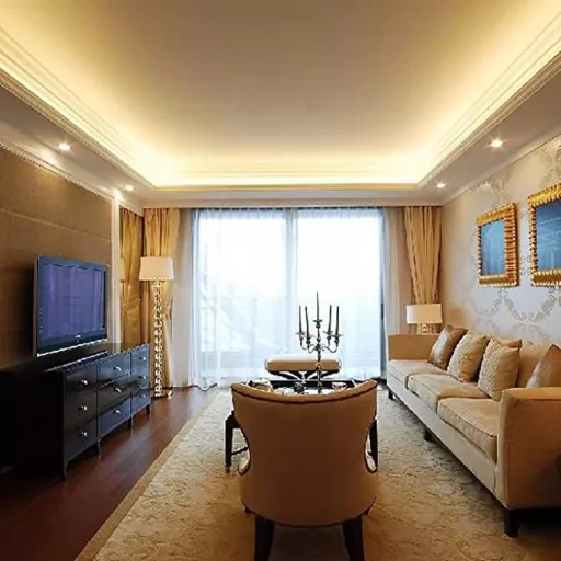 Bandă LED 2m PCNING, 220V AC cu ștecher EU, IP67 impermeabilă pentru exterior, alb cald