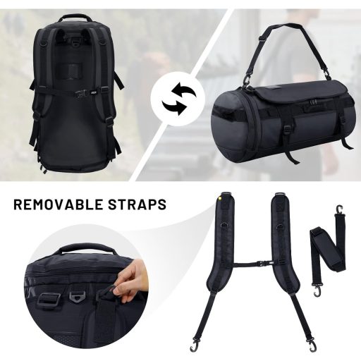 Rucsac sport mare, impermeabil, MIER, cu compartiment pentru pantofi, convertibil, 45L-90L