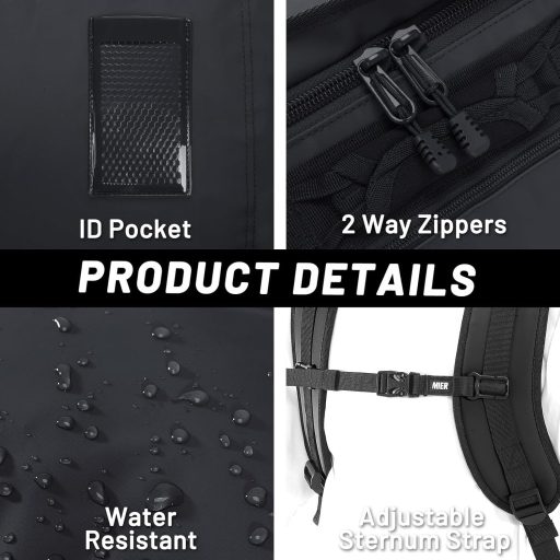 MIER Nagyméretű Vízálló Sporthátizsák Cipőtartóval 45L-90L Konvertálható